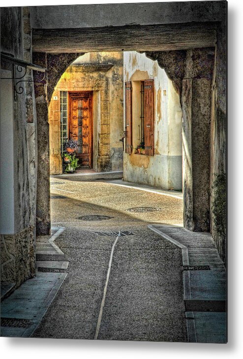 Provence Metal Print featuring the photograph Passageway and Arch in Provence by Dave Mills