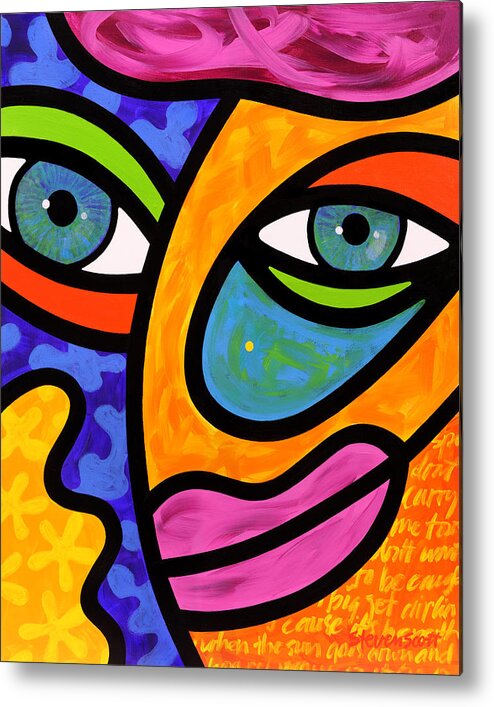 Eyes Metal Print featuring the painting Penelope Peeples by Steven Scott