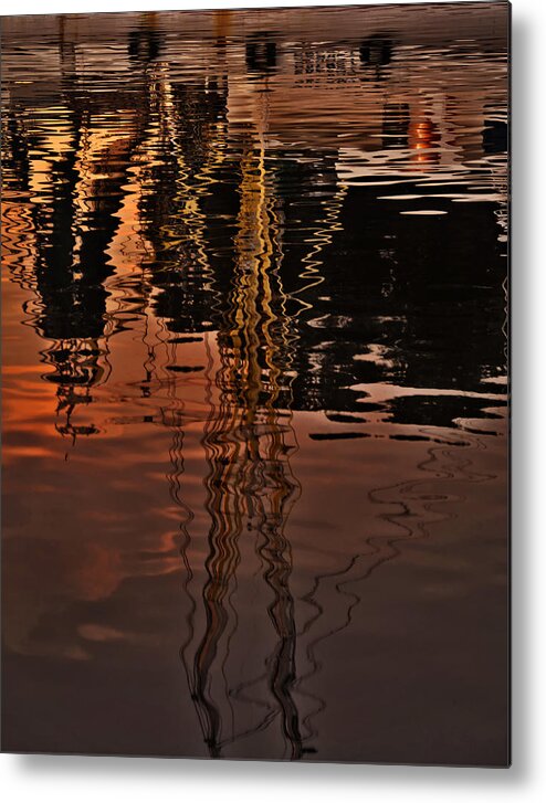 Black And White Metal Print featuring the photograph Reflection by Mario Celzner