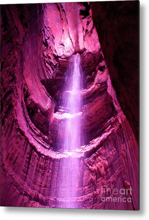 Ruby Falls Waterfall Metal Print featuring the photograph Ruby Falls Waterfall 4 by Mark Dodd