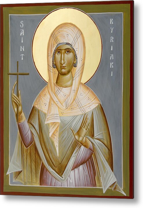 St Kyriaki Metal Print featuring the painting St Kyriaki by Julia Bridget Hayes