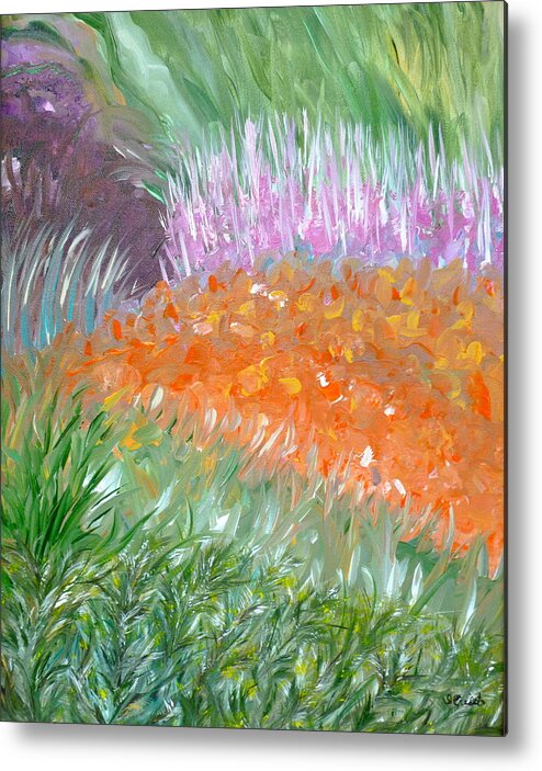Garden Patch Metal Print featuring the painting Sun Kissed by Sara Credito