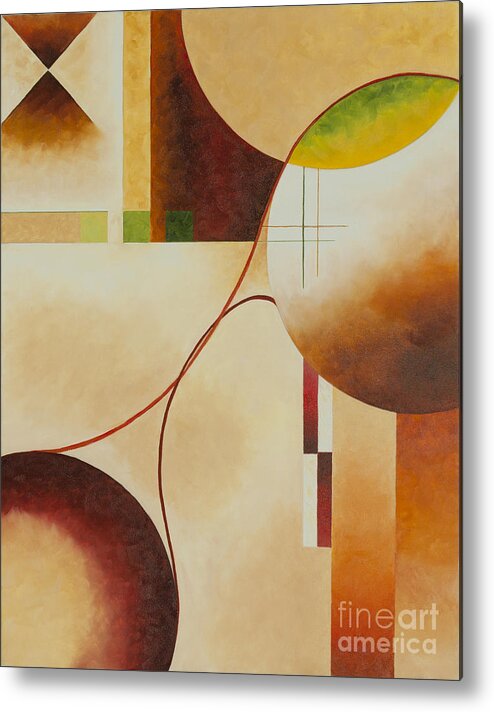 Red Metal Print featuring the painting Taos Series- Architectural Journey II by Teri Atkins Brown