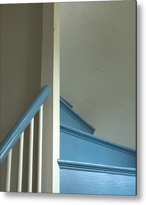 Stairs Metal Print featuring the photograph The Blue Stairway by Bruce Carpenter