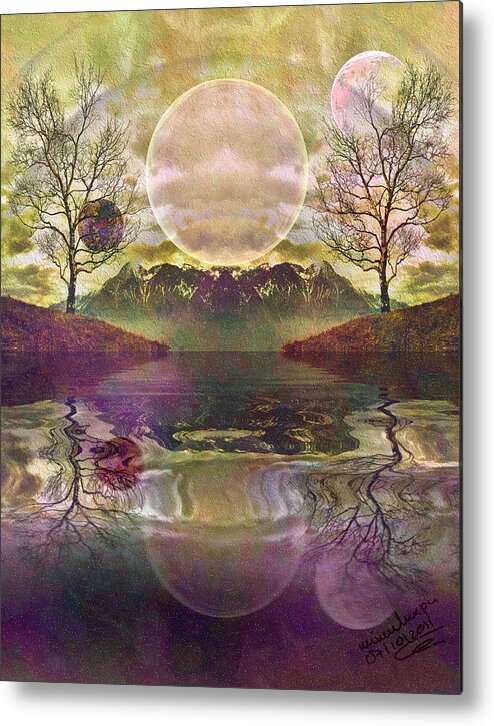 Dawn Metal Print featuring the digital art The Mystery of Dawn by Mimulux Patricia No