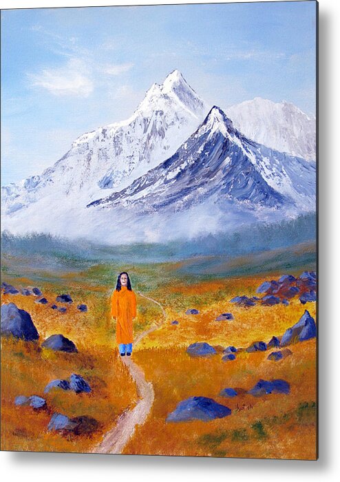  Metal Print featuring the painting The New Path by Nayaswami Jyotish