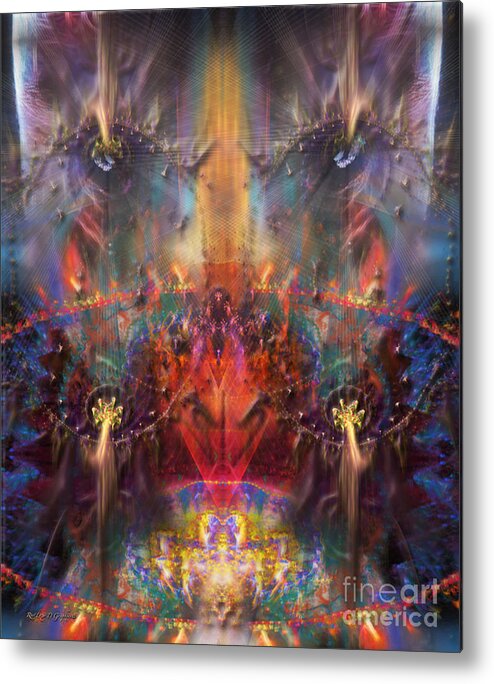  Apo Fractal Flames Metal Print featuring the digital art The Observer by Rhonda Strickland