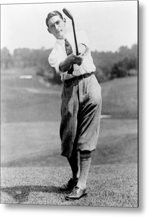 tom Armour Metal Print featuring the photograph Tom Armour wins US golf title - c 1927 by International Images