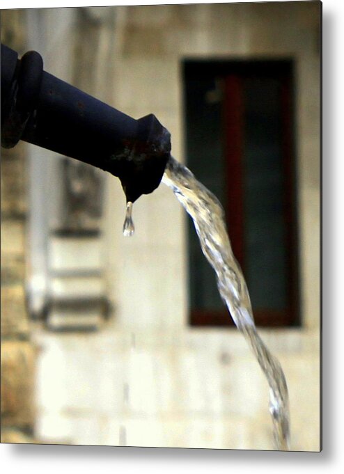 Water Metal Print featuring the photograph Water Fountain by Valentino Visentini