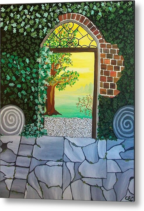 Painting Metal Print featuring the painting Arthurs Gate #1 by Carolyn Cable