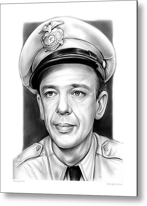 Barney Fife Metal Print featuring the drawing Barney Fife #1 by Greg Joens