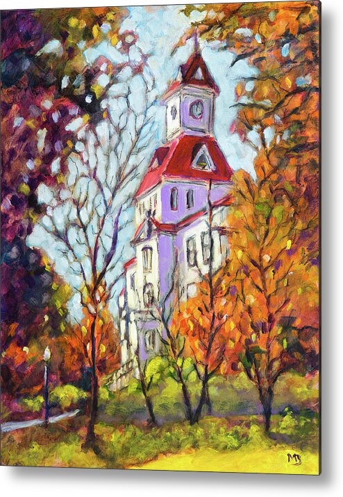 Benton County Courthouse Metal Print featuring the painting Benton County Courthouse by Mike Bergen
