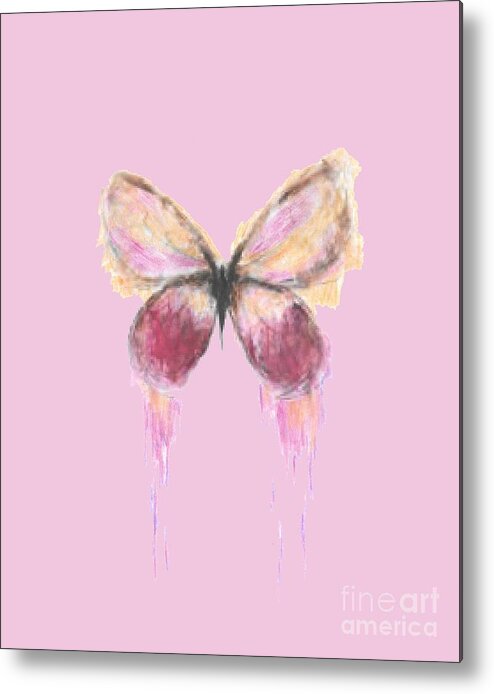 Butterflies Metal Print featuring the painting Flutterby by Herb Strobino