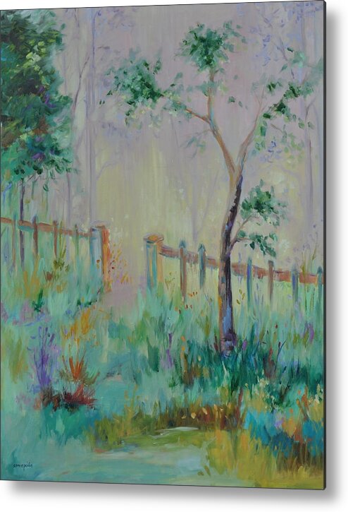 Garden Metal Print featuring the painting Garden and Beyond by Ginger Concepcion