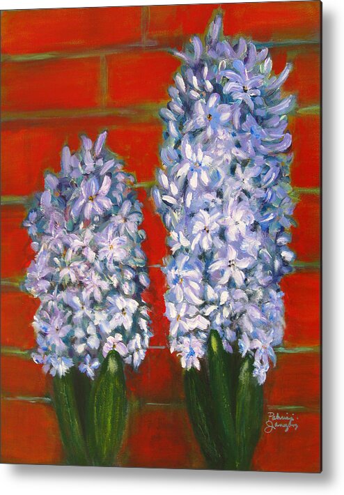 Hyacinths Metal Print featuring the painting Hyacinths #1 by Patricia Januszkiewicz