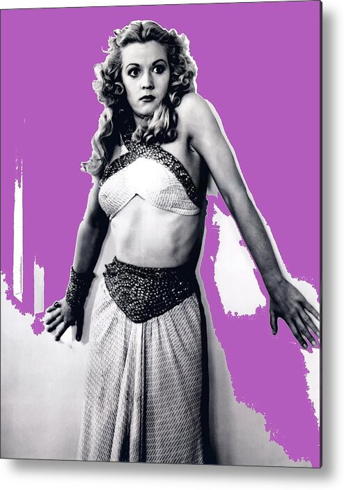 Jean Rogers As Dale Arden Flash Gordon Serial 1936-2008 Metal Print featuring the photograph Jean Rogers As Dale Arden Flash Gordon Serial 1936-2008 #2 by David Lee Guss