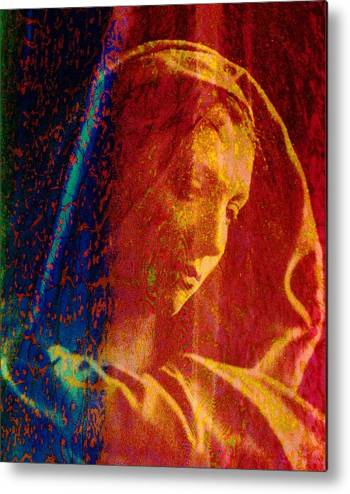 Mary Metal Print featuring the digital art Mother Mary #1 by Asok Mukhopadhyay