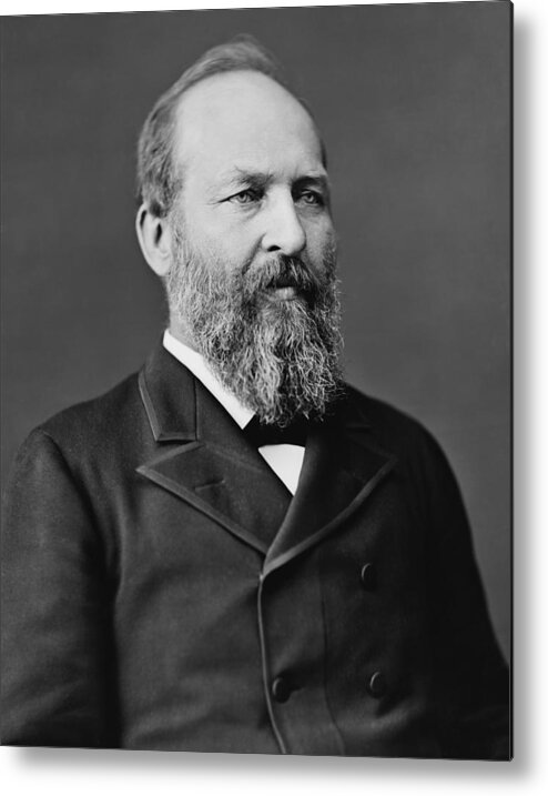 James Garfield Metal Print featuring the photograph President James Garfield Photo by War Is Hell Store