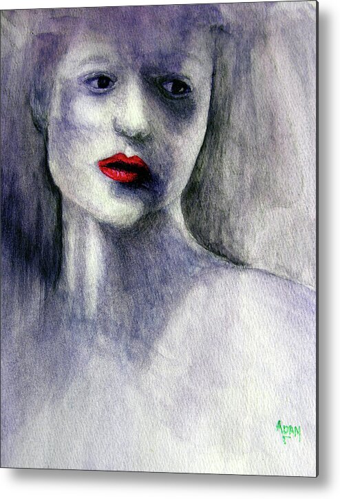 Woman Metal Print featuring the painting Sara #1 by Adam Vance