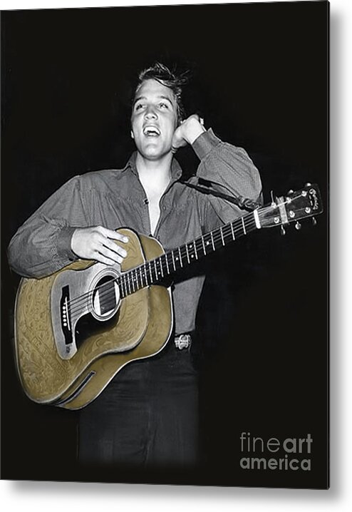 Elvis Metal Print featuring the photograph The King Rocks On XV #1 by Al Bourassa