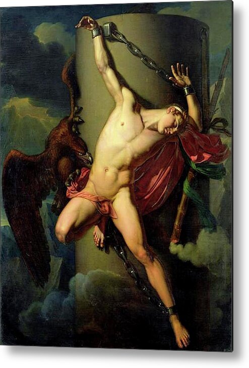 Torture Metal Print featuring the painting The Torture of Prometheus #1 by Jean Louis Cesar Lair