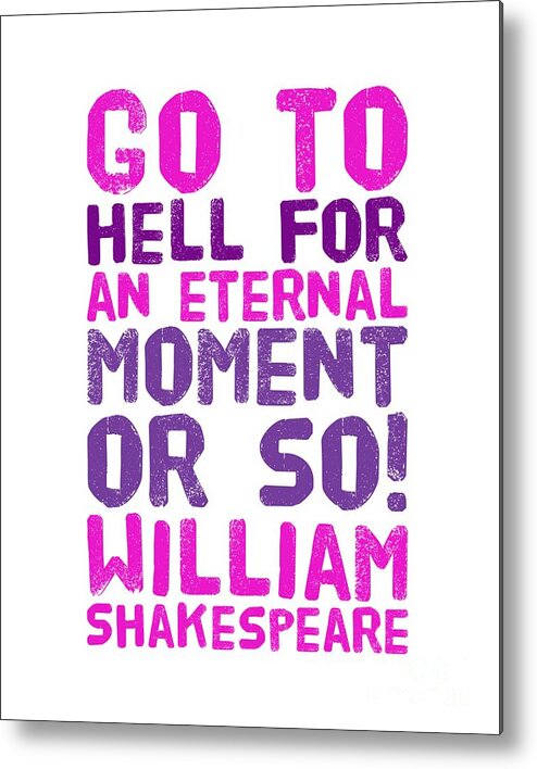 William Metal Print featuring the digital art William Shakespeare, Insults and Profanities #16 by Esoterica Art Agency