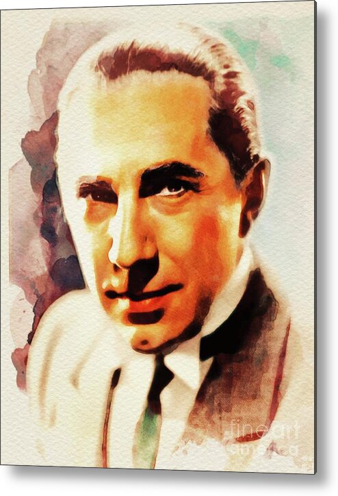 Bela Metal Print featuring the painting Bela Lugosi, Hollywood Legend #2 by Esoterica Art Agency