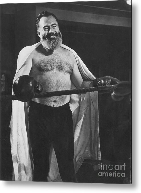 1944 Metal Print featuring the photograph Ernest Hemingway #1 by Granger