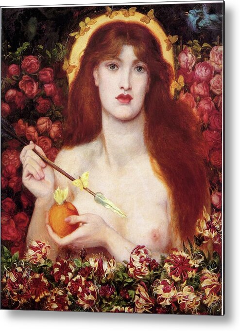 Venus Metal Print featuring the painting Venus Verticordia by Dante Gabriel Rossetti