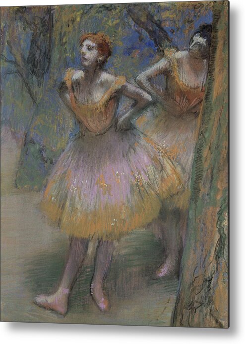 Degas Metal Print featuring the pastel Two Dancers by Edgar Degas