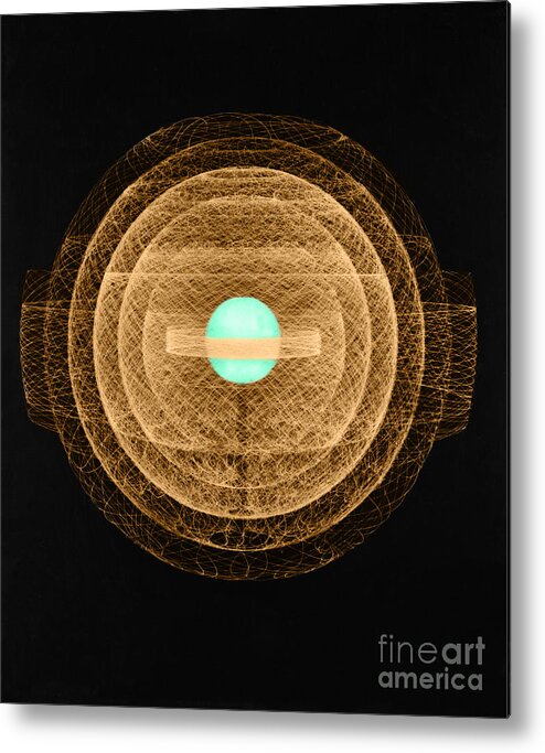 Atom Metal Print featuring the photograph Uranium-235 Atom Model #2 by Science Source