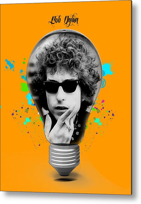 Bob Dylan Metal Print featuring the mixed media Bob Dylan Collection #52 by Marvin Blaine