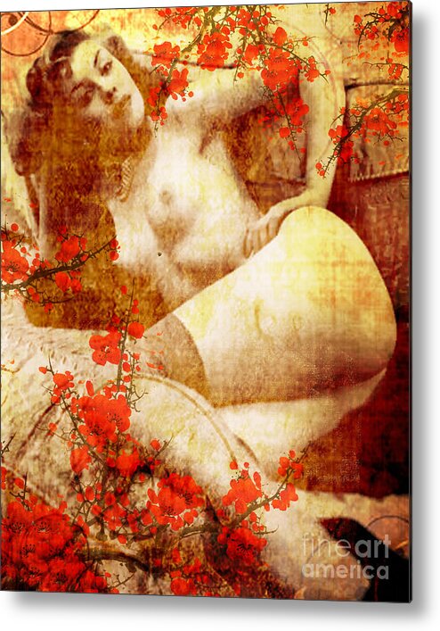 Nostalgic Seduction Metal Print featuring the photograph Winsome Woman #33 by Chris Andruskiewicz