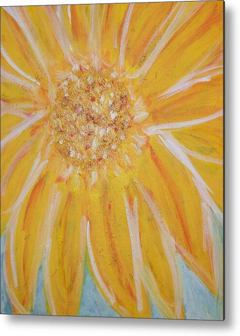 Flowers Metal Print featuring the painting A Sunny Flower by Lindsay St john