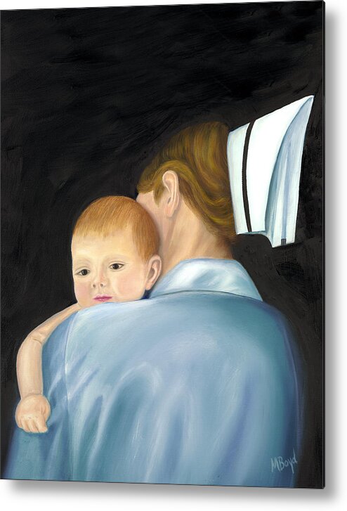Nurse Metal Print featuring the painting Comforting A Tradition of Nursing by Marlyn Boyd
