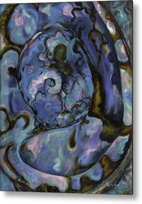 Abalone Metal Print featuring the painting Abalone by Lisa Reinhardt