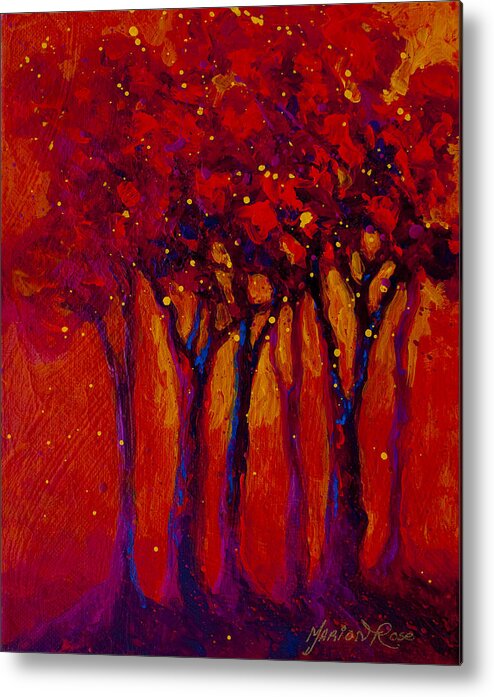 Trees Metal Print featuring the painting Abstract Landscape 2 by Marion Rose