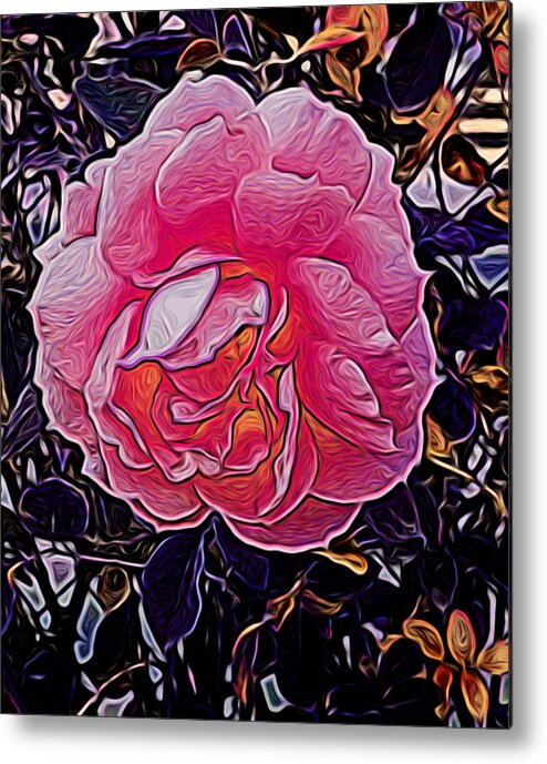 Rose Metal Print featuring the photograph Abstract Rose 11 by Kristalin Davis by Kristalin Davis