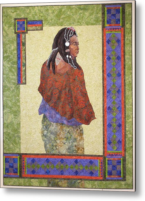 Realism Metal Print featuring the mixed media African Princess by Diane DiMaria