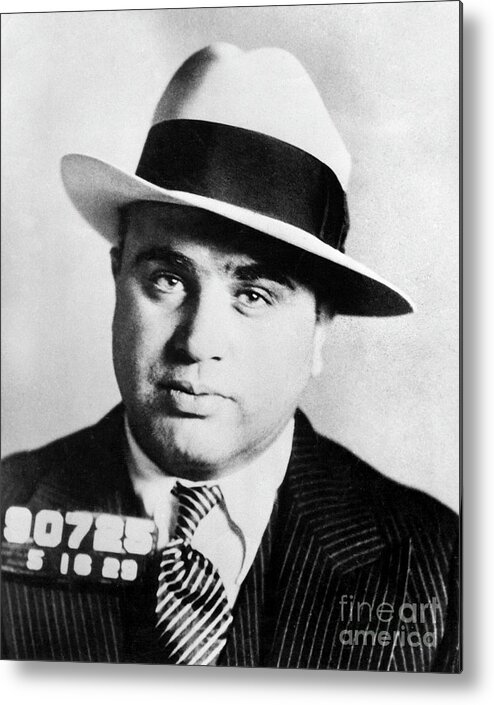 Prohibition Metal Print featuring the photograph Al Capone Mugsot by Jon Neidert