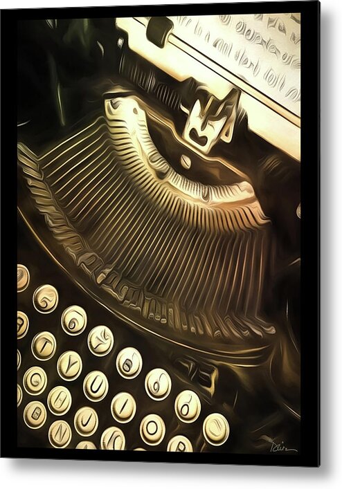 Old Typewriter Metal Print featuring the photograph Almost A Memory by Peggy Dietz