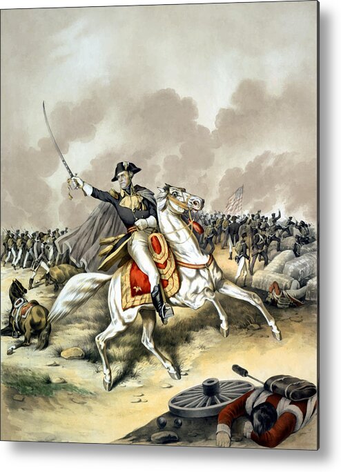 Andrew Jackson Metal Print featuring the painting Andrew Jackson At The Battle Of New Orleans by War Is Hell Store