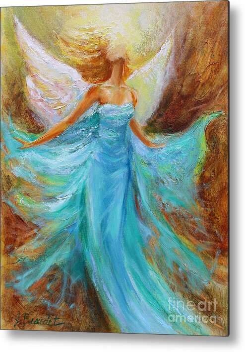 Angel Painting Metal Print featuring the painting Angelic Rising by Jennifer Beaudet