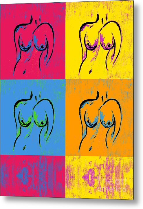 Nude Metal Print featuring the painting Another nude 2 by Julie Lueders 