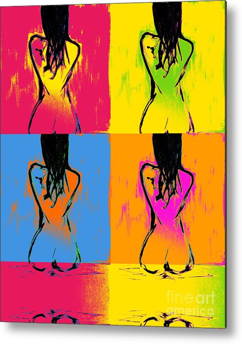 Female Metal Print featuring the painting Another nude by Julie Lueders 