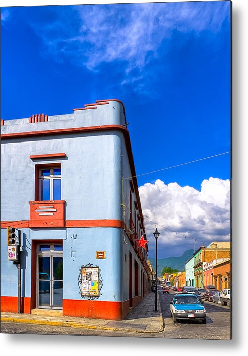 Art Deco Metal Print featuring the photograph Art Deco Blues in Mexico by Mark Tisdale