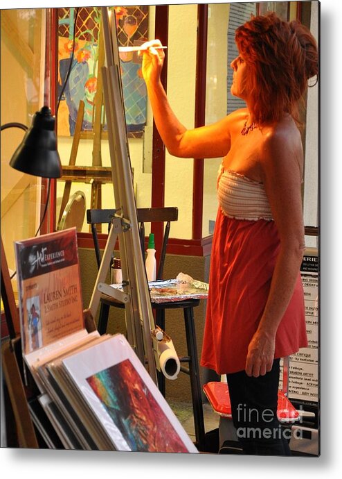 Portrait Metal Print featuring the photograph Artist at Work by Rose Hill