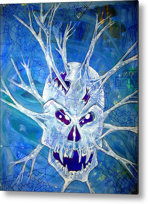 Alien Metal Print featuring the painting ArtLeigh VI by Leigh Odom