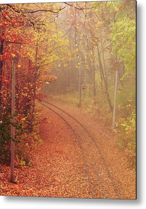 Railway Metal Print featuring the photograph Autumn at Lake Harriet by Hermes Fine Art
