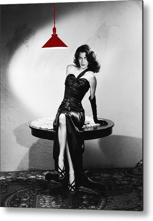 Ava Gardner Film Noir Classic The Killers 1946 Metal Print featuring the photograph Ava Gardner film noir classic The Killers 1946-2015 by David Lee Guss